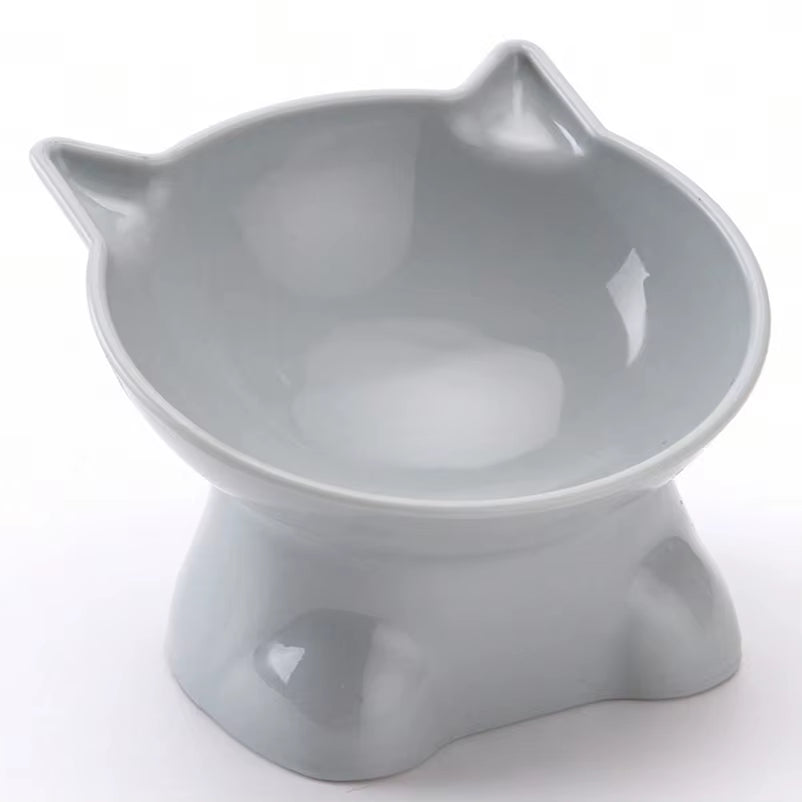 Hot-Selling Nordic Style Pet Bowl Cervical Vertebra Protection Cat Bowl Anti-Tip Plastic Inclined Mouth Cat Bowl Pet Supplies